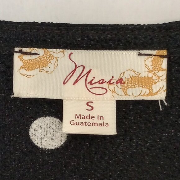 Misia Black & White Polka Dot Ruffle Blouse - Picture 2 of 6